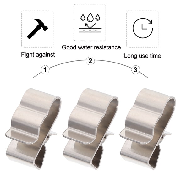 KONTONTY 1Set Trailer Frame Wire Clips Stainless Steel for Secure Cable Management and Stability