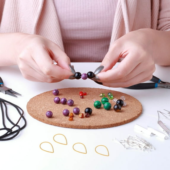 KONTONTY 30pcs Water Drop Shape Earring Elegant Teardrop Rings for Jewelry Making Necklace Charms Crafting Supplies