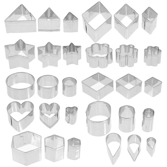 KONTONTY Reusable Stainless Steel Cookie Cutters Set for Easy Baking and Demolding