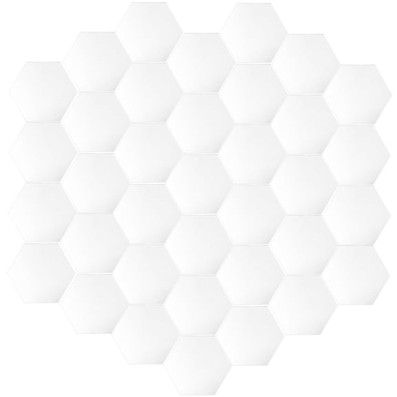 KONTONTY 36Pcs Acrylic Silver Mirror Wall Sticker Hexagon Decor for Doors Windows and Walls