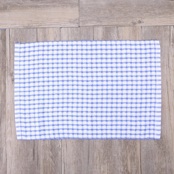 KONTONTY 3PCS 40x27CM Premium Cotton Dish Cloth High Duty Absorbent Kitchen Towel Tea Towel - Blue