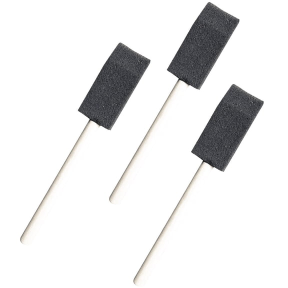 KONTONTY 3Pcs Car Air Outlet Brush Sponge Cleaning Tool with Wooden Handle for Air Conditioner and Mesh Grilles