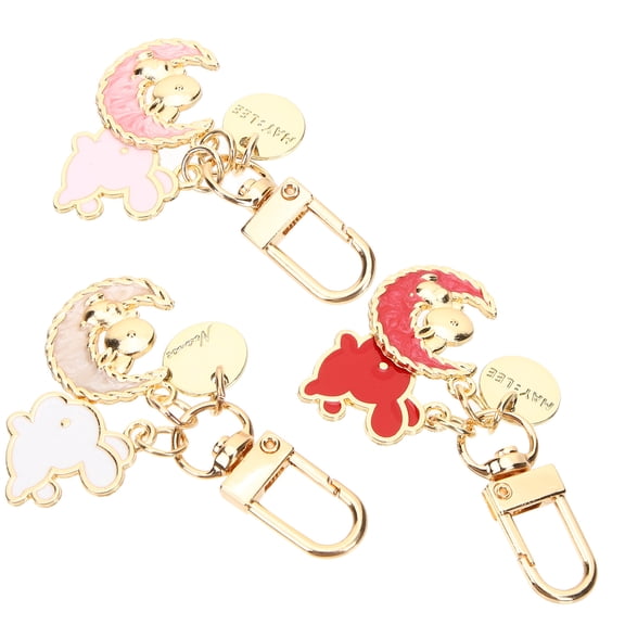 KONTONTY Metal Easter Rabbit Pendant Decorative Key Accessory