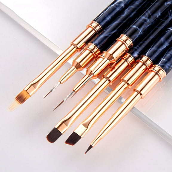 KONTONTY 3Pcs Nail Art Liner Brushes Bristle Length 7mm 9mm 11mm for Painting Flowers and Fine Detailing