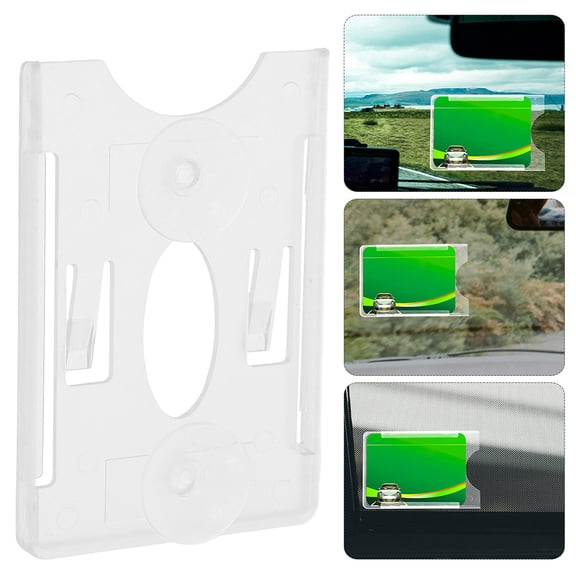 KONTONTY 3Pcs Permit Holder For Car Windscreen Easy Installation Transparent For Parking