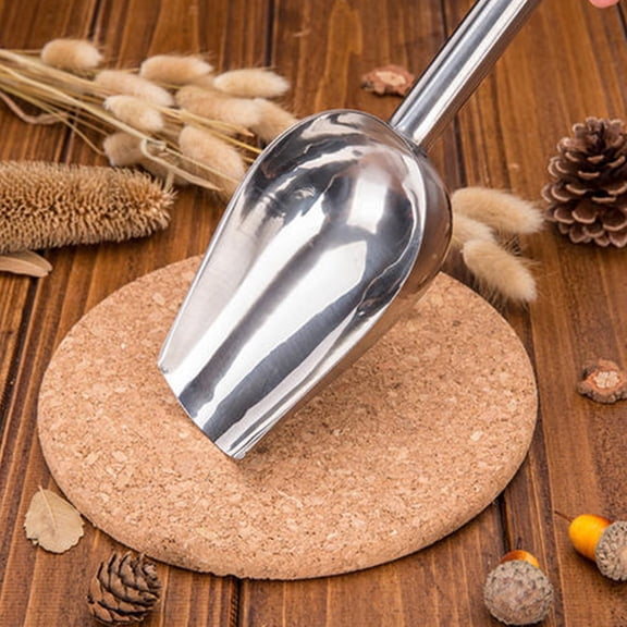 KONTONTY 3Pcs Plated Scoop Made of Stainless Steel Ideal for Candy Beans and Pet Food