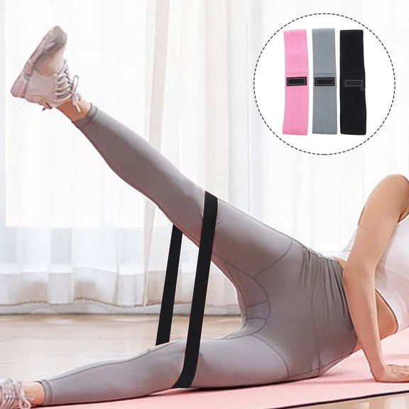 KONTONTY 3Pcs Leg and Hip Resistance Bands Set Elastic Workout Straps for Exercise