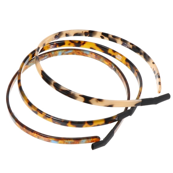 KONTONTY Assorted Color Tortoise Shell Headband Non-Slip Durable Comfortable for Home 3Pcs