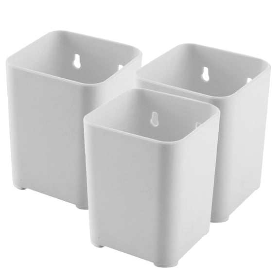 KONTONTY 3-Pack Organizer for Desk and Wall Mount, Practical Sturdy Storage Box for Office and Home
