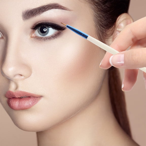 KONTONTY 3pcs Eye Makeup Brush Fine Point Eyeliner Brush Applicator Beauty Cosmetic Tool Detailed Eye Makeup Portable Eye Brush