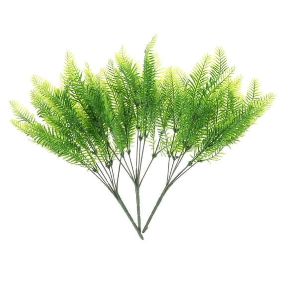 KONTONTY 3pcs Green Simulation Fernwort Artificial Plants for Indoor Outdoor Decor, Lightweight PVC