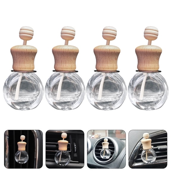 KONTONTY 4 Pcs Air Outlet Aromatherapy Clip Glass Transparent High Waist Style