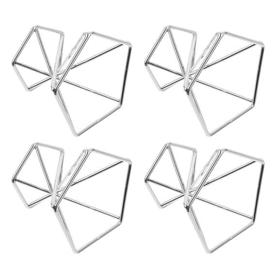 KONTONTY 4Pcs Metal Air Plant Shelves Plated Silver Durable Air Permeable Plant Holder