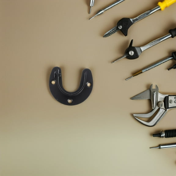 KONTONTY 4 Pcs Shower Curtain Rod Holder Brackets for Tension Rods Black