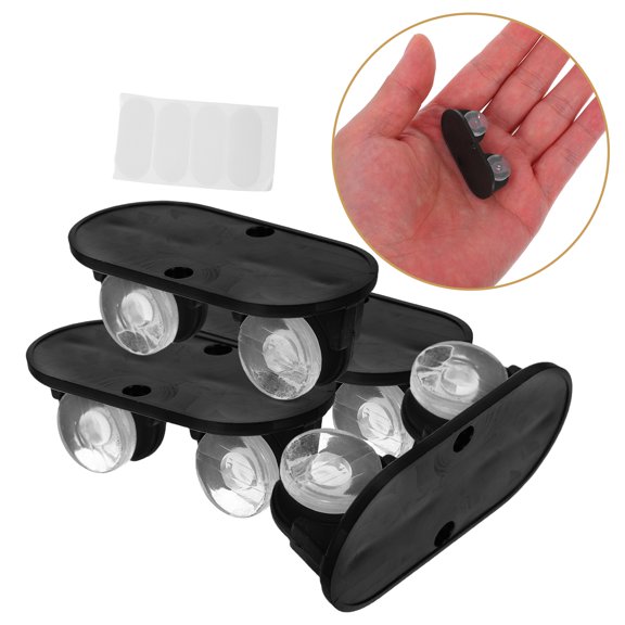 KONTONTY 4 Pcs Stickable Pulleys Quick Install Caster Wheels