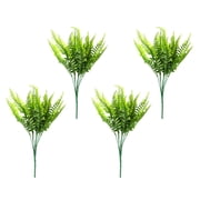 KONTONTY 4Pcs Faux Green Leaves Artificial Plant Decor for Home and Flower Arrangement