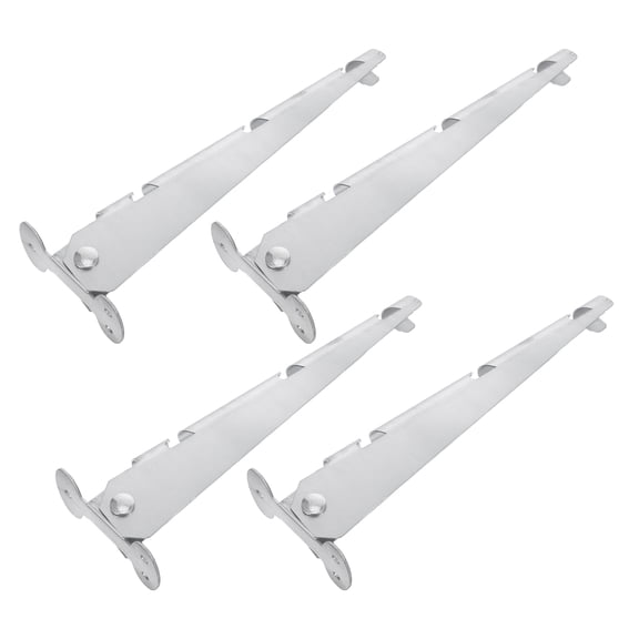 KONTONTY 4Pcs Barbed Wire Arm Extensions for Fence Height Increase Galvanized Steel Fence Support