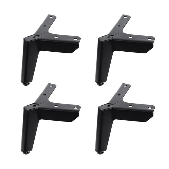 KONTONTY 4pcs Iron Triangle Furniture Legs Black for Support