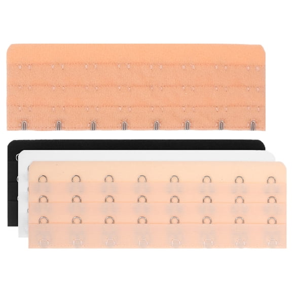KONTONTY 4-Pack Bra Back Extenders with Skin-Friendly Material and Smooth for All-Day Comfortable Wear