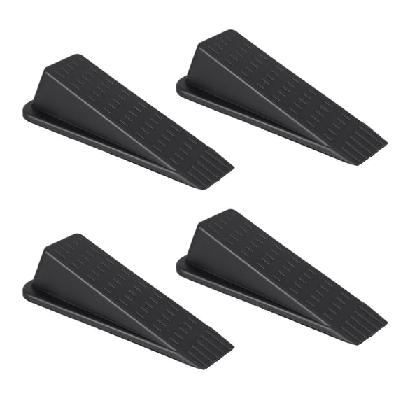 KONTONTY 4Pcs Door Slam Preventer Black PVC Safety Door Stop for Families with Babies