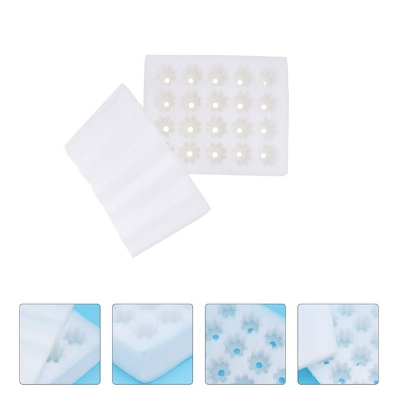 KONTONTY Shockproof Egg Trays 4Pcs PE Foam Refrigerator Egg Holder for Eggs