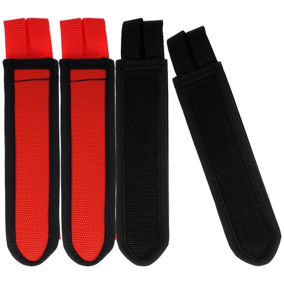 KONTONTY 4-Pack Adjustable Bike Toe Straps Nylon Cycling Pedal Straps for Secure Foot Grip