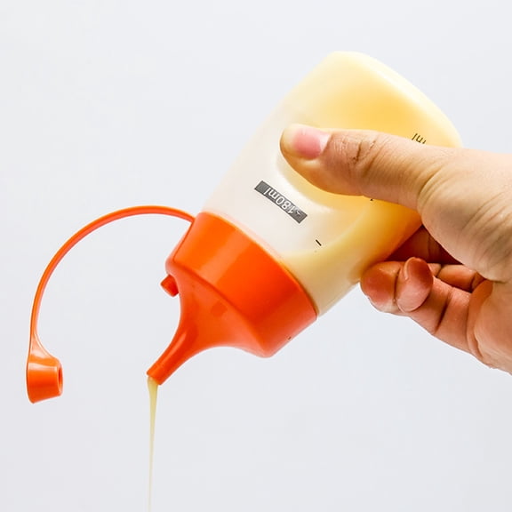 KONTONTY 4Pcs Reusable Squeeze Bottles for Sauces Condiments Jam Honey with Leak Proof Design