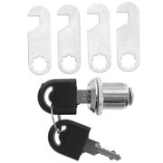 KONTONTY 4-Pack Zinc Alloy Cam Locks in Plated for Office Cabinets, File Drawers, and Security Use