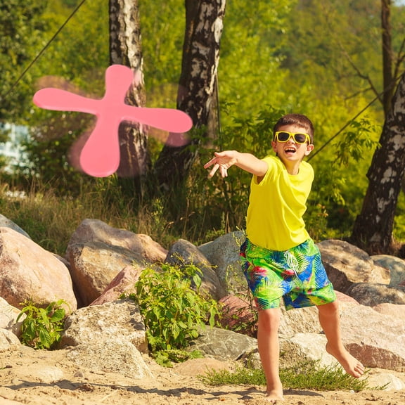 KONTONTY 4-Pack EVA Boomerangs for Outdoor Fun and Flying Entertainment, Simple Design Toys