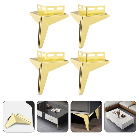 KONTONTY 4-Pack Replacement Support Legs for Metal Desks, Cabinets, and Furniture, and Easy to Install