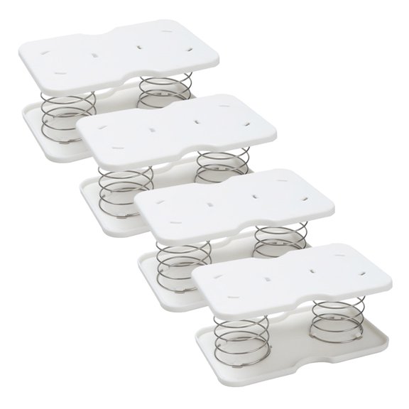 KONTONTY 4Pcs White Tissue Spring Bracket Made of Sturdy PP and Steel Wire for Home Kitchen Office Bathroom Use