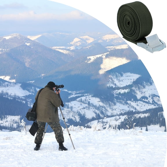 KONTONTY 4-Pack Polyester Wildlife Camera Straps in Army Green for Hunting, Outdoor Photography and Trail Cameras