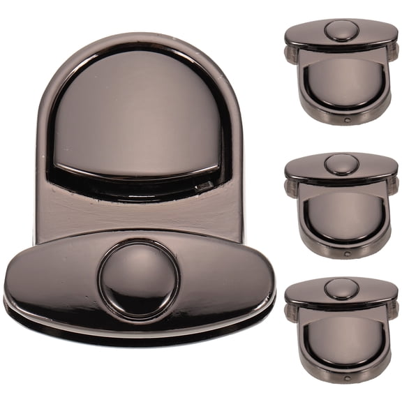 KONTONTY 4 Sets of Purse Lock Clasp Metal Clasp Locks for Crafts in Black
