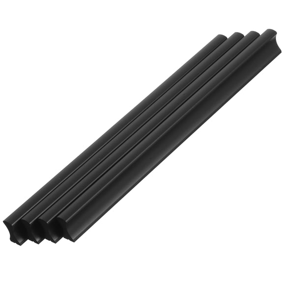 KONTONTY 4pcs Cabinets Pulls Black Aluminum Alloy Easy Installation Kitchen Drawer Handles for Homeowners