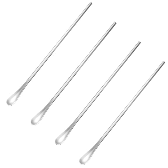 KONTONTY 4pcs Reusable Long Handle Spoons for Stirring Coffee and Viscous Substances