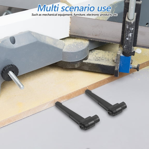 KONTONTY 4pcs Clamping Lever Handles M8 x 63mm Threaded Male Ratchet Push Button Bolt Knobs Aluminum Alloy Locking Rotating Screw Handles