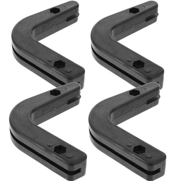 KONTONTY 4Pcs Strong Black Barbell Hanger for Wall Storage of Rubber Coated and Painted Dumbbells