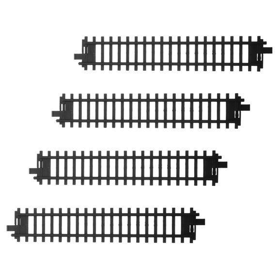 KONTONTY 4Pcs Model Train Track Set Parts Black Plastic Extension Accessories