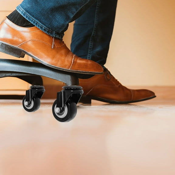 KONTONTY 4Pcs Wire Shelving Casters Wheels Black with Brake Compatible with Carpet Wood Floor