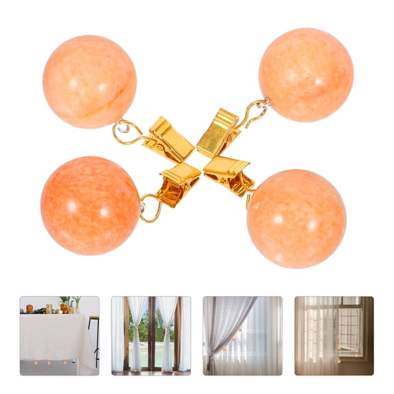 KONTONTY 4Pcs Metal Clip Tablecloth Weights for Outdoor Table Runners and Home Decor in Elegant Plated Gold