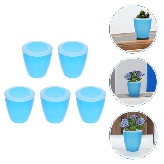 KONTONTY 5 PCS Succulent Planter Hydroponic Flower Pot Miss