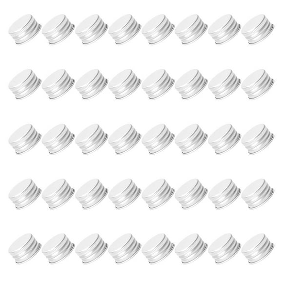 KONTONTY 50 Pcs Glass Milk Bottle Lids Replacement Caps Canning Jug Travel Silver
