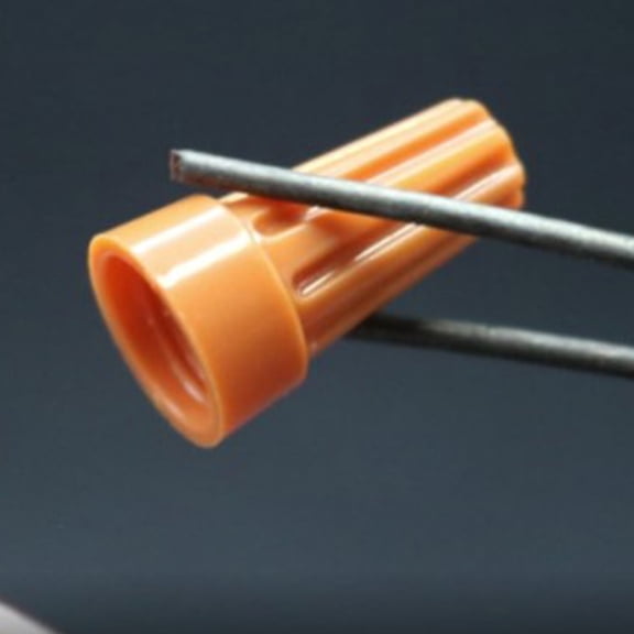 KONTONTY 500Pcs Orange Wire Connector Nuts with Spring Insert for Electrical Circuits