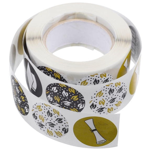 KONTONTY 500Pcs Graduation Theme Round Label Seal Stickers Self Adhesive for School Bag Decor