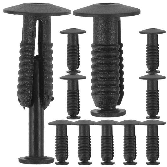 KONTONTY 50Pcs Black Automotive Push Pins Sturdy Car Fasteners for Door Panel Installation