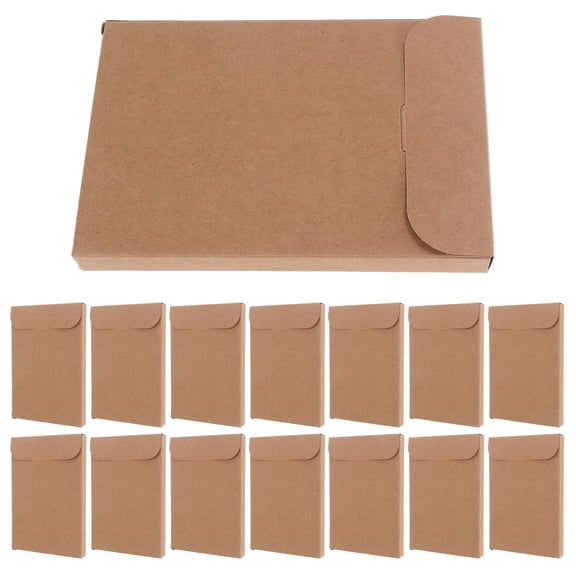 KONTONTY 50- Card Boxes Featuring Blank Kraft Paper for Stylish and Elegant Presentation