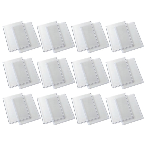 KONTONTY Clear PVC Card Covers Double-Sided Anti-Scratch for Business and Game 50Pcs