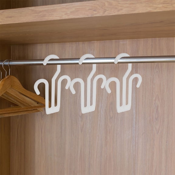 KONTONTY 50Pcs White Shoe Rack Hanging Organizer for Drying and Space Saving Storage