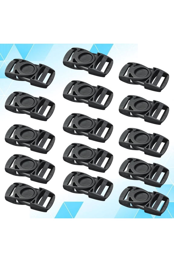 50Pcs Multifunctional Plastic Buckles for Belt Backpack Accessories Black Durable and Practical