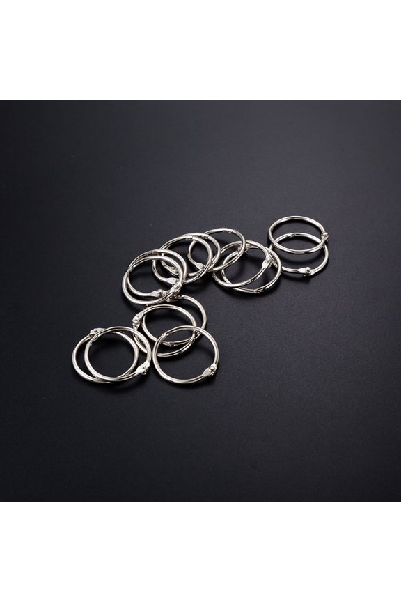 50pcs Metal Key Rings for DIY Craft Projects Silver Binder Rings with Strong Hold